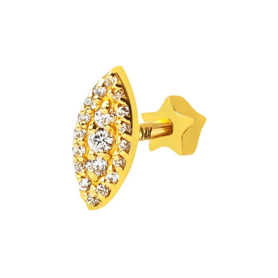 14 Ayar Altın Piercing Tragus Küpe