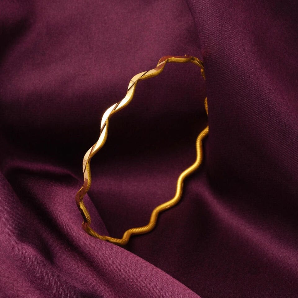 Zikzak 22 Ayar Ajda Altın Bilezik 6 Gr.