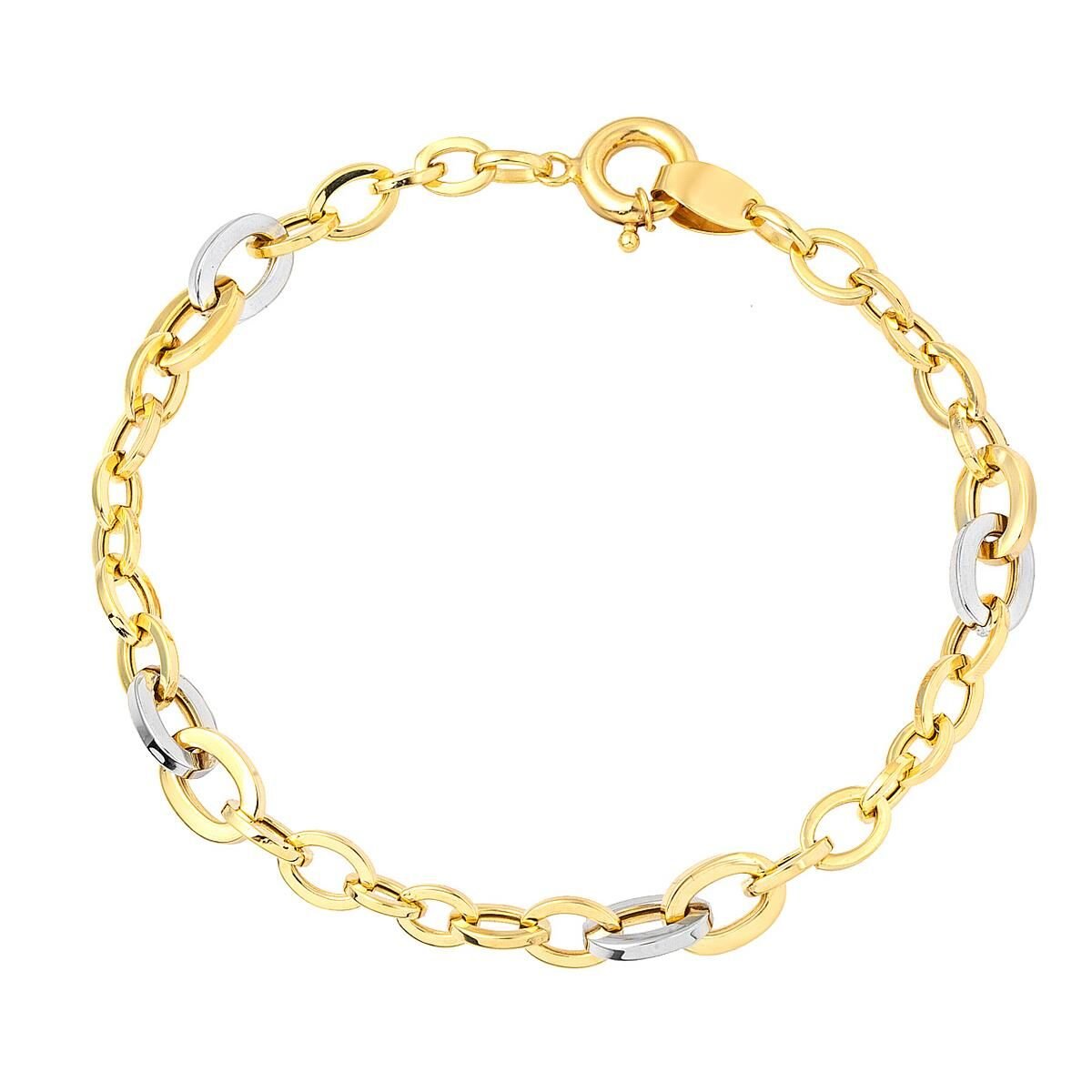 2 Renkli Halkalı Altın Bileklik