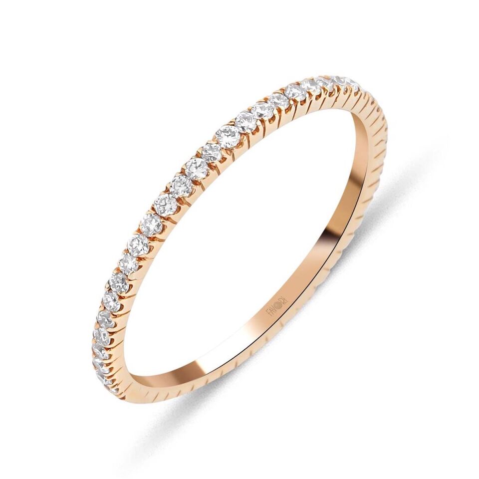 Favori 0,25 Karat Pırlanta Tamtur Altın Yüzük