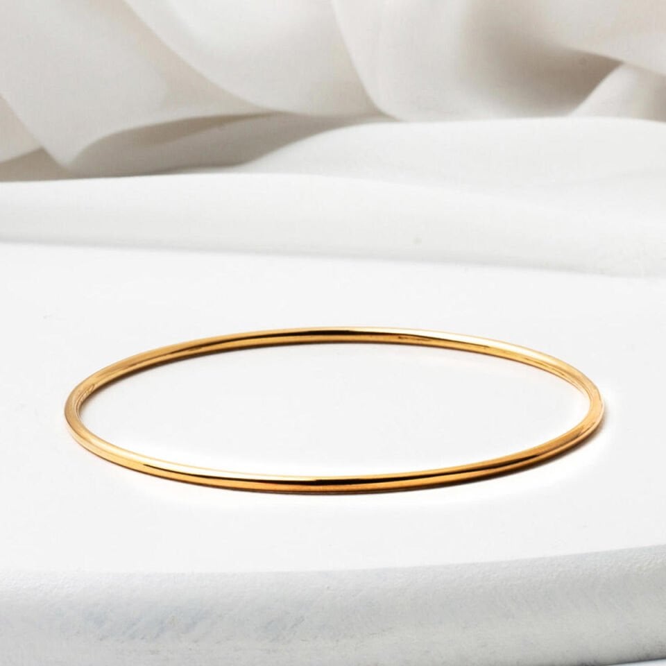 22 Ayar Sade Düz Ajda Tel Bilezik 6 Gr.