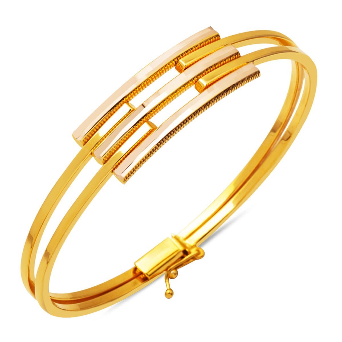 Ajda Model Üçlü Kaburga Altın Bilezik