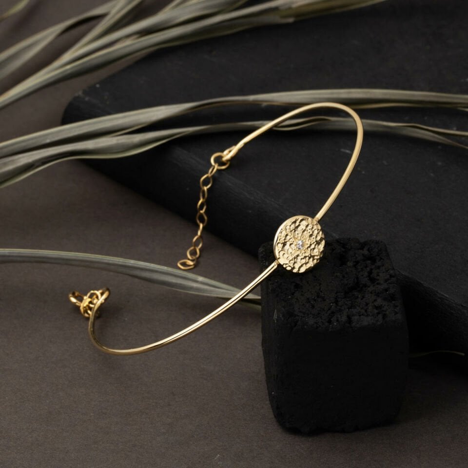 Modern İnce Spor Altın Bilezik 14 Ayar