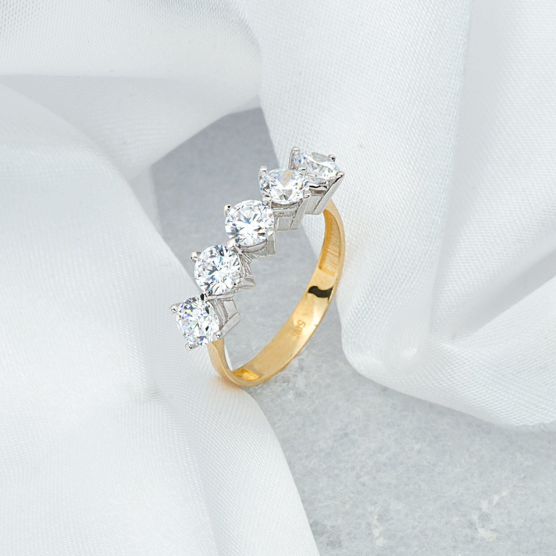 Beştaş İki Renkli 14 Ayar Altın Yüzük