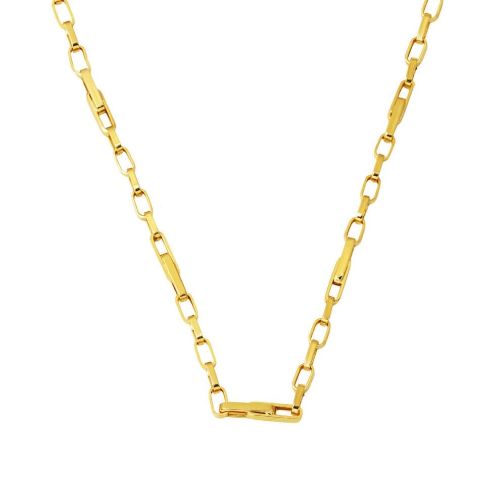 14 Ayar Altın Ataç Zincir Kolye 50 cm.