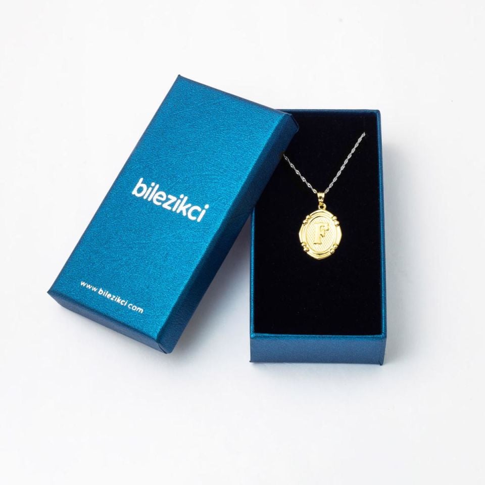 14 Ayar İtalyan F Harfi Kolye Ucu