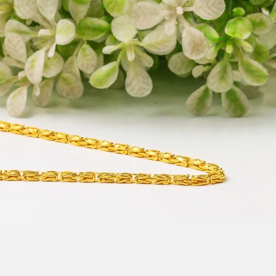 22 Ayar Altın 2 mm Kral Zincir 60 cm