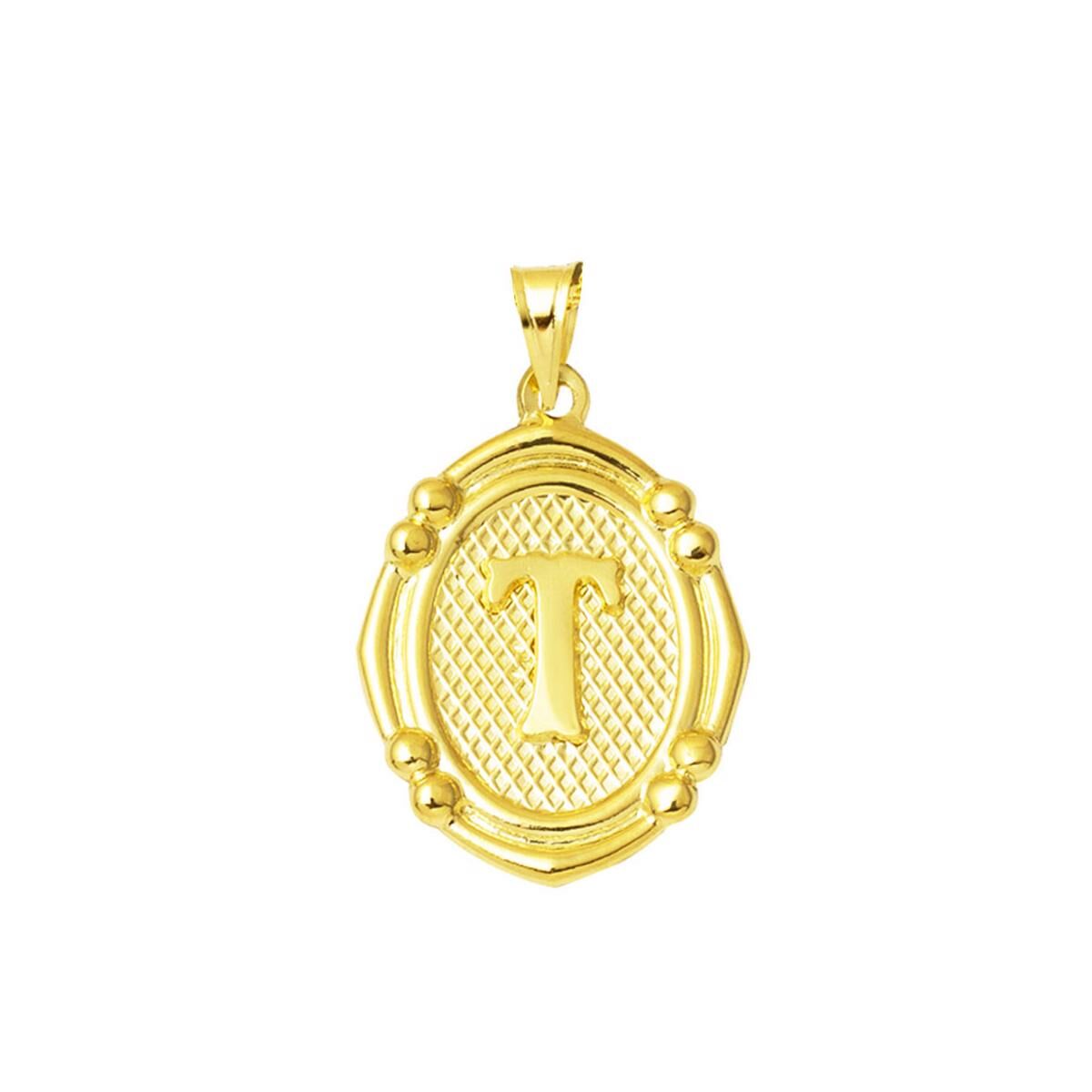 14 Ayar İtalyan T Harfi Altın Kolye Ucu