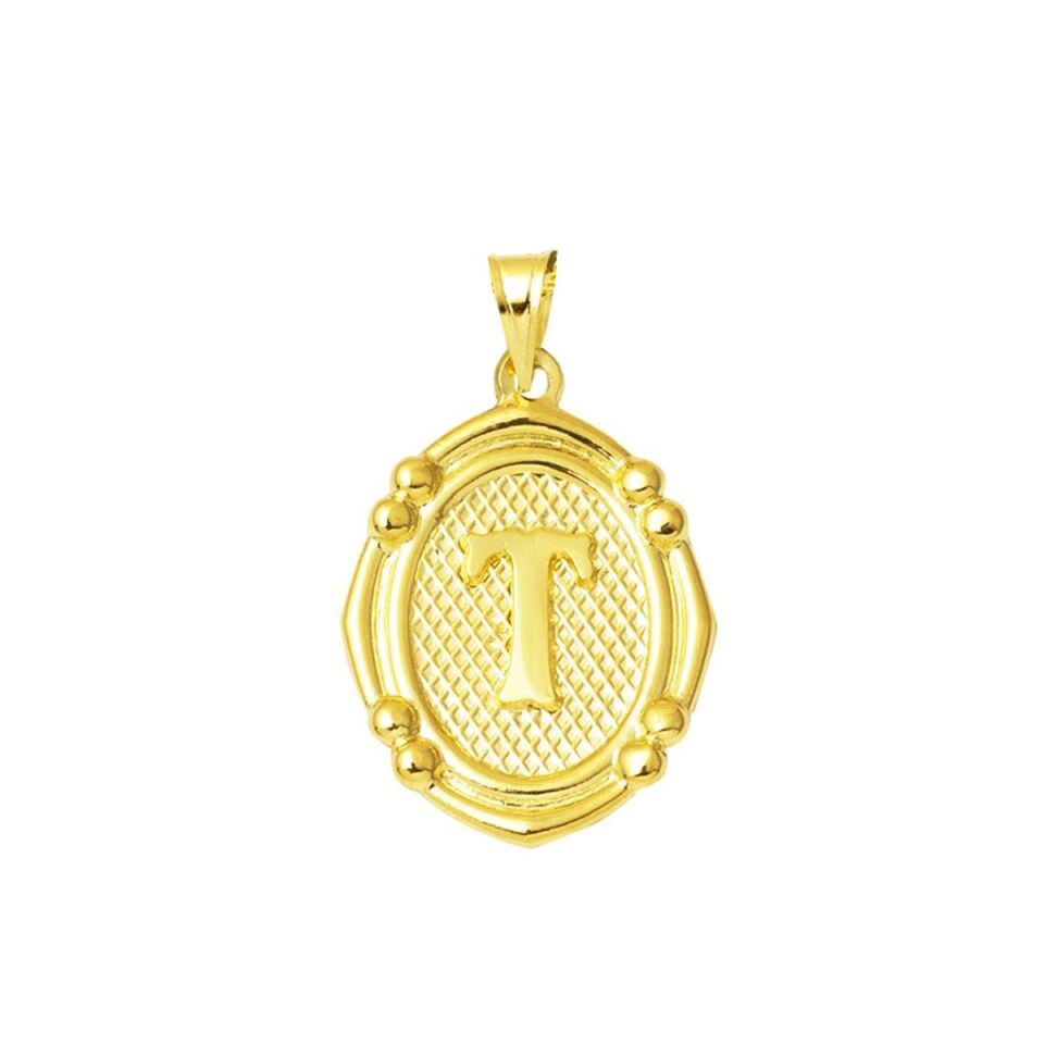 14 Ayar İtalyan T Harfi Altın Kolye Ucu