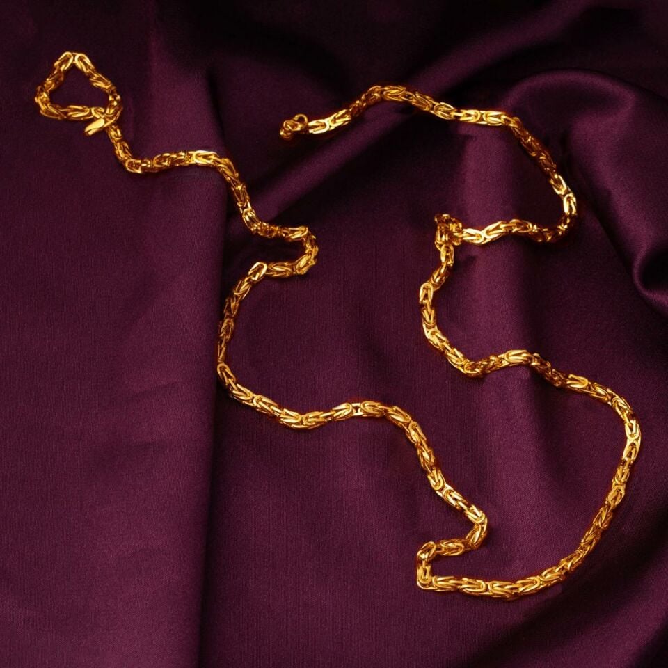 22 Ayar Altın 2 mm Kral Zincir 50 cm