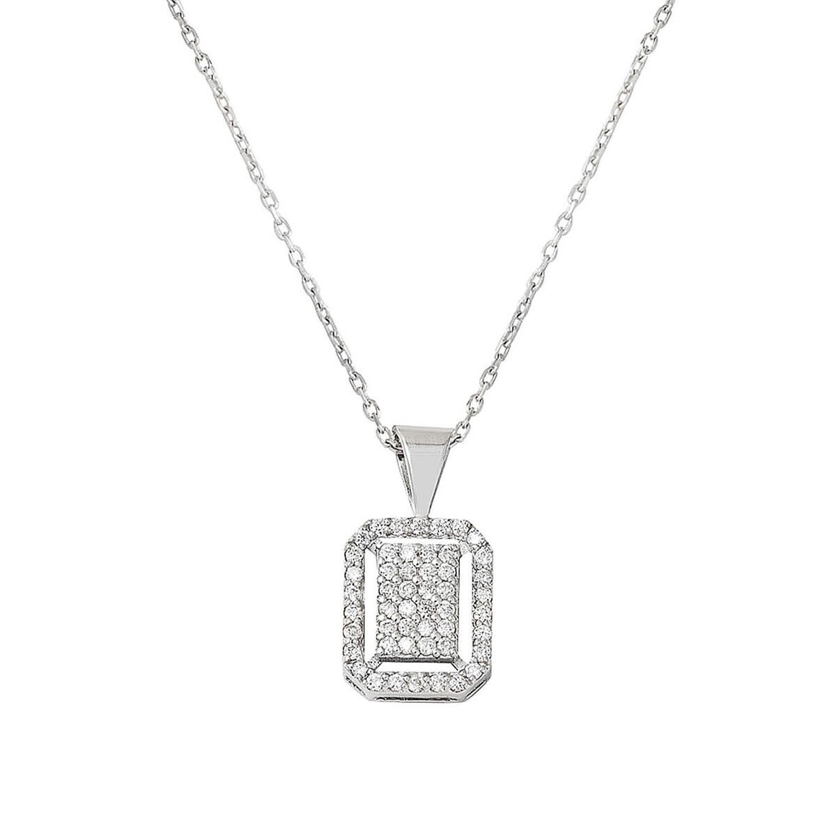 0,23 ct. Köşeli Pırlanta Kolye