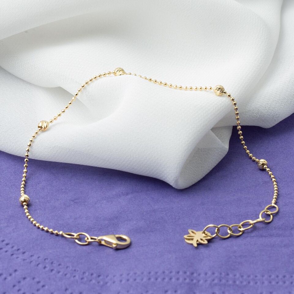 Tırnak Makası Zinciri Altın Bileklik