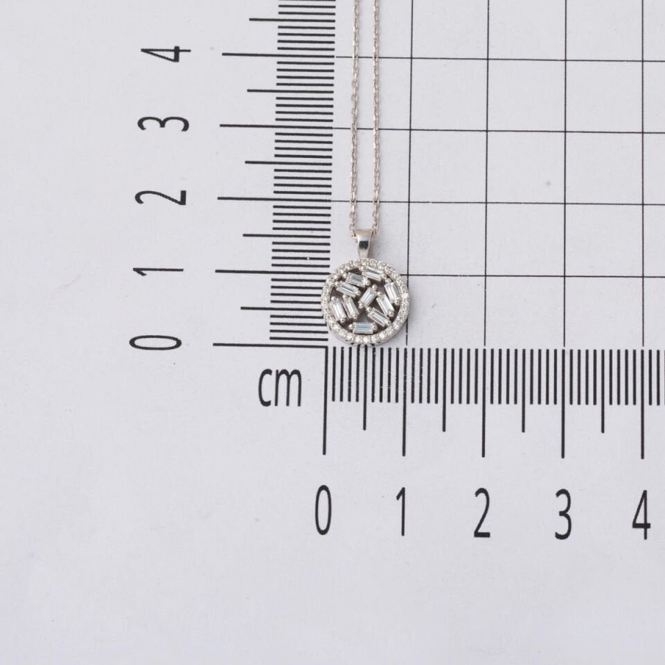 0,35 ct. Baget Pırlanta Kolye