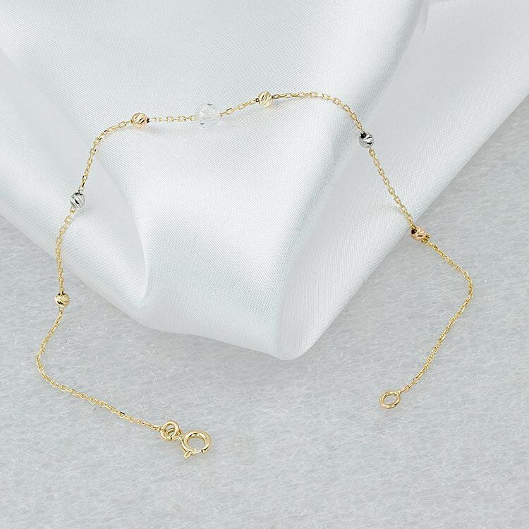 İtalyan Top Top Altınlı 14 Ayar Bileklik