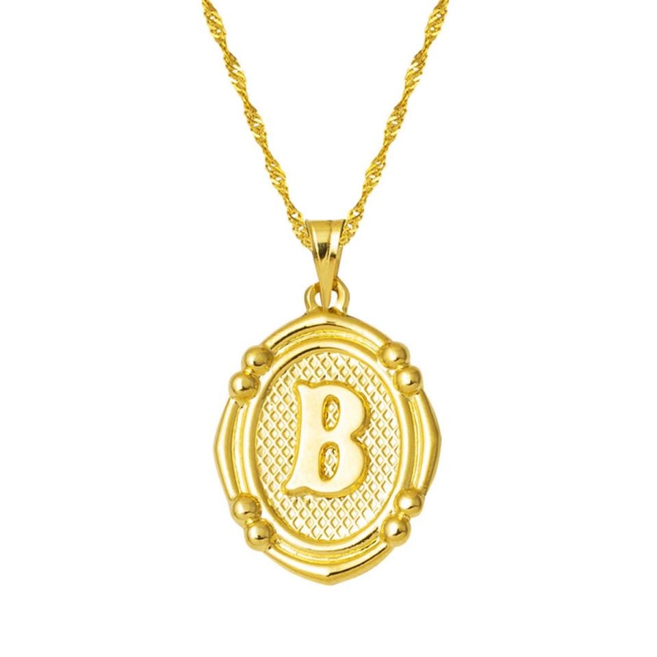 14 Ayar İtalyan B Harfi Altın Kolye