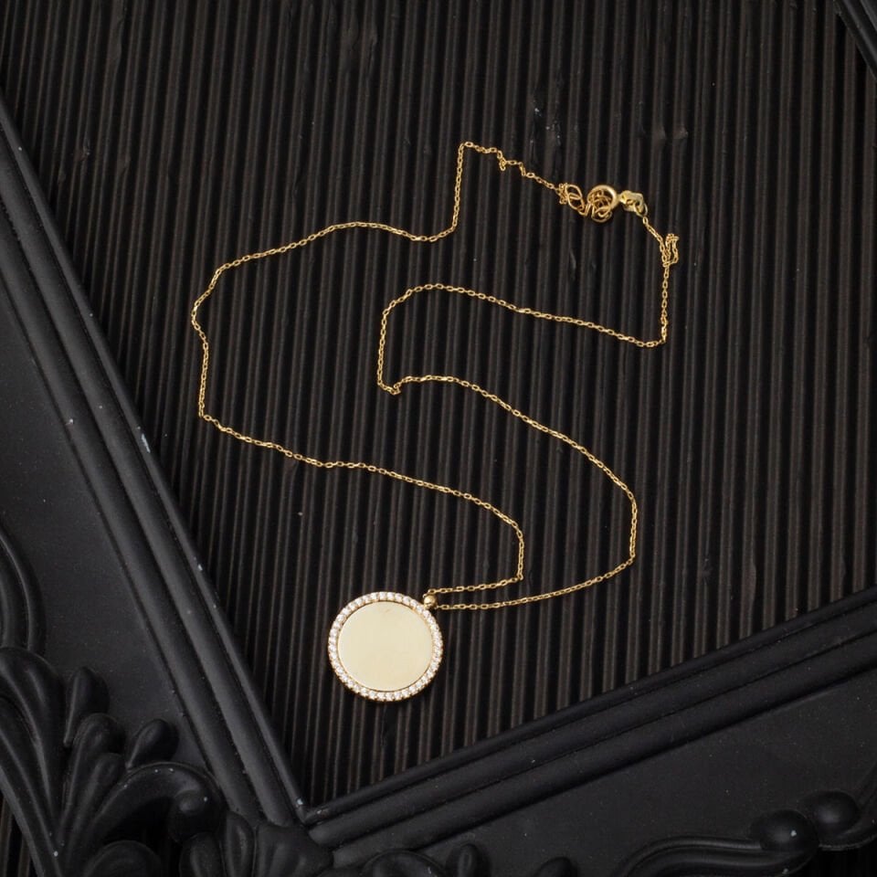 14 Ayar Altın İsim Yazılabilen Kolye