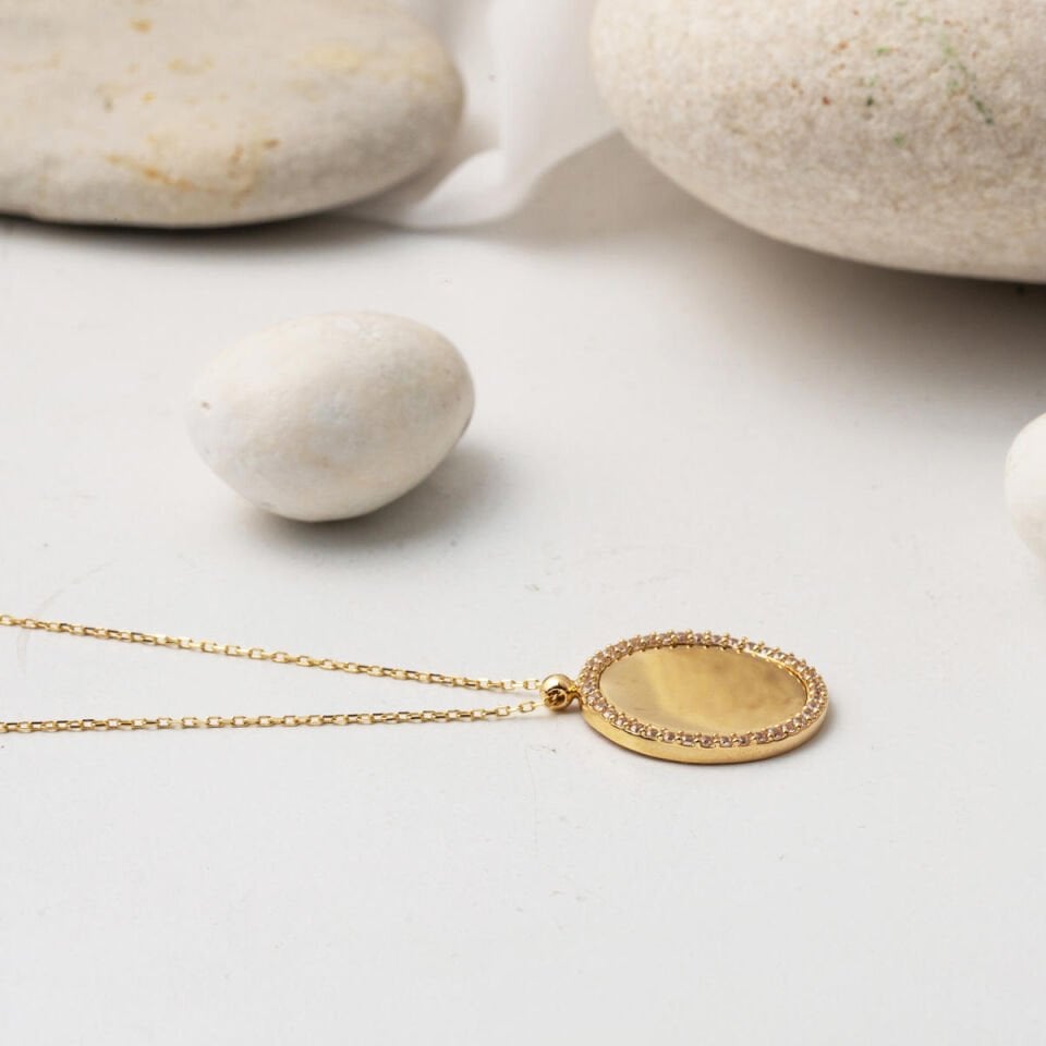 14 Ayar Altın İsim Yazılabilen Kolye