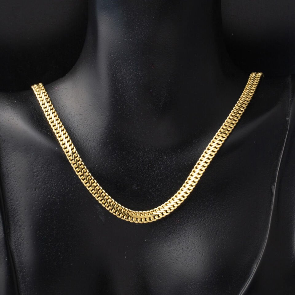 Örme Zincirli 14 Ayar Altın Gerdanlık Kolye