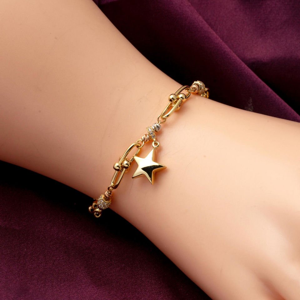 14 Ayar Yıldız Tiffany Pandora Altın Bileklik