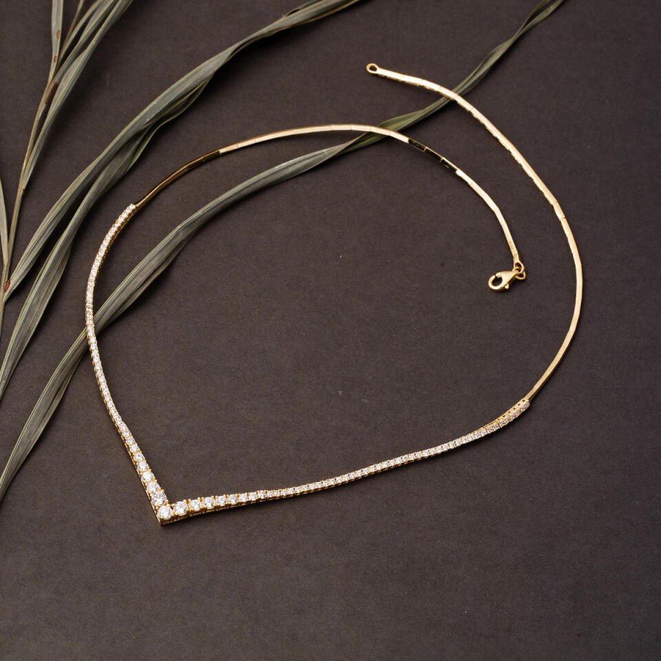 Altın Suyolu Gerdanlık Kolye