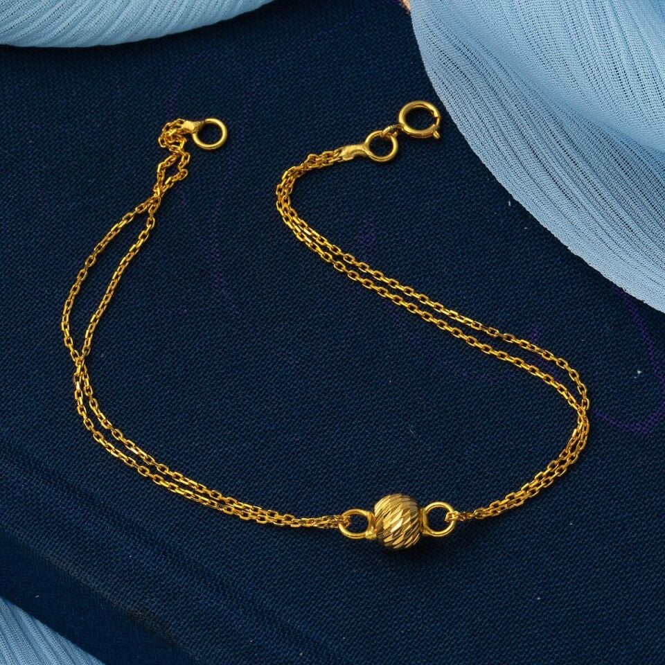 Dorika Toplu Saf 22 Ayar Altın Bileklik