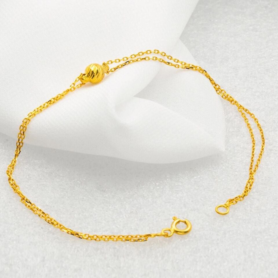 Dorika Toplu Saf 22 Ayar Altın Bileklik