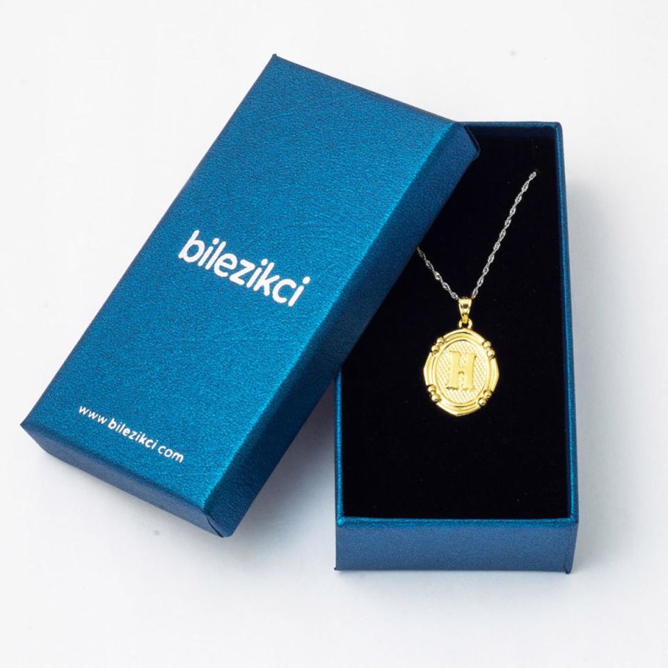 14 Ayar İtalyan H Harfi Altın Kolye Ucu