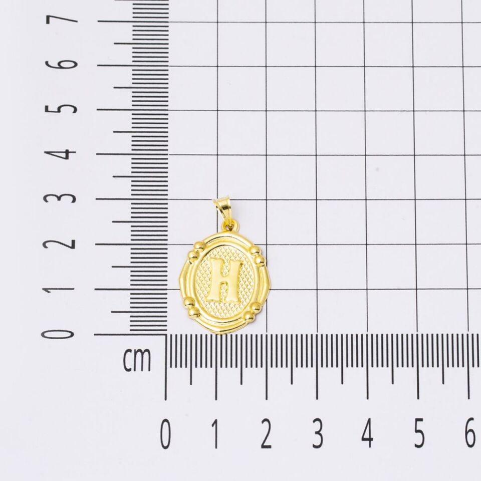 14 Ayar İtalyan H Harfi Altın Kolye