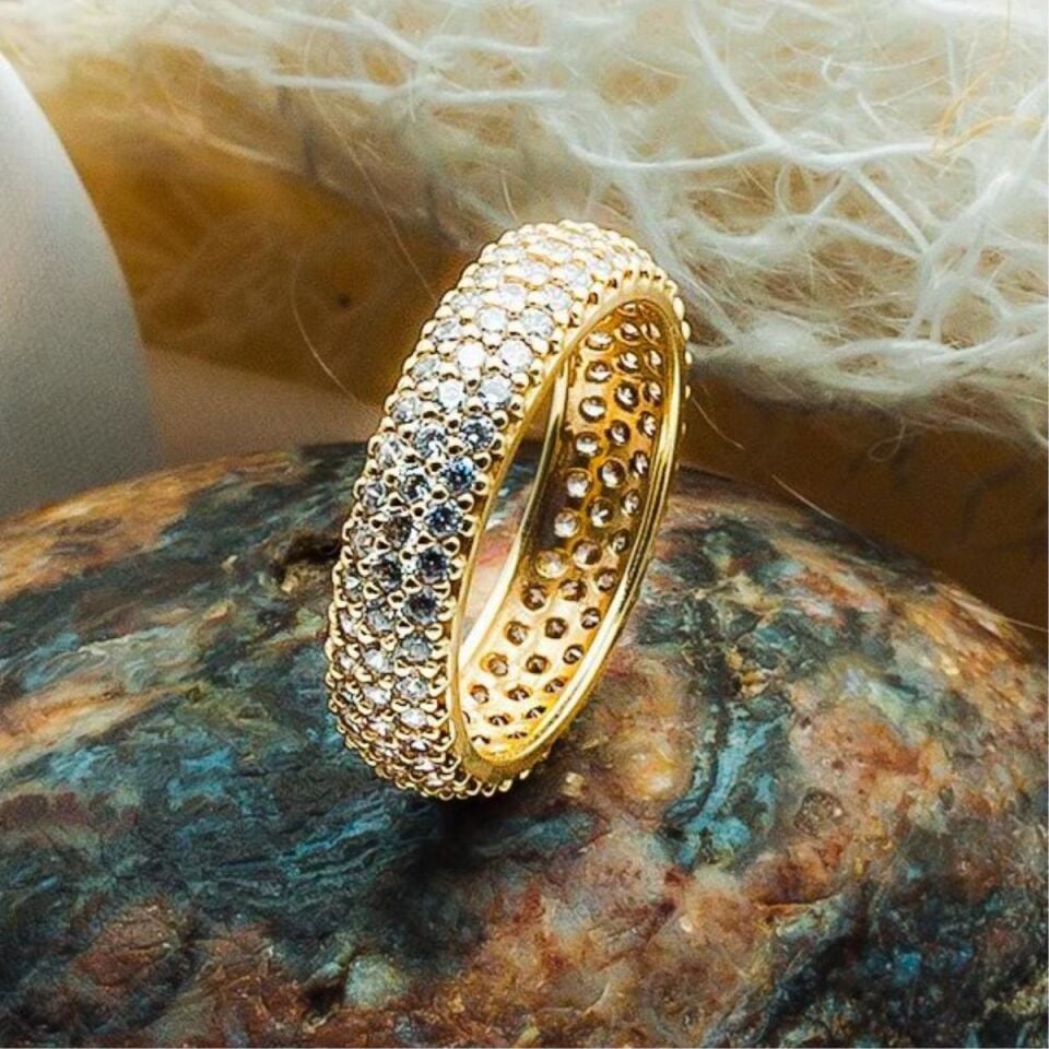 3 Sırataşlı Tamtur 14 Ayar Altın Alyans