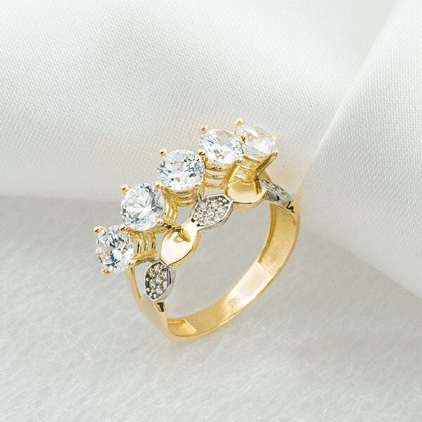 Balpeteği Alyans 14 Ayar Beştaş Yüzük