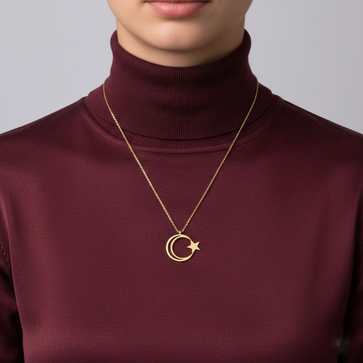 Ayyıldız 14 Ayar Altın Kolye