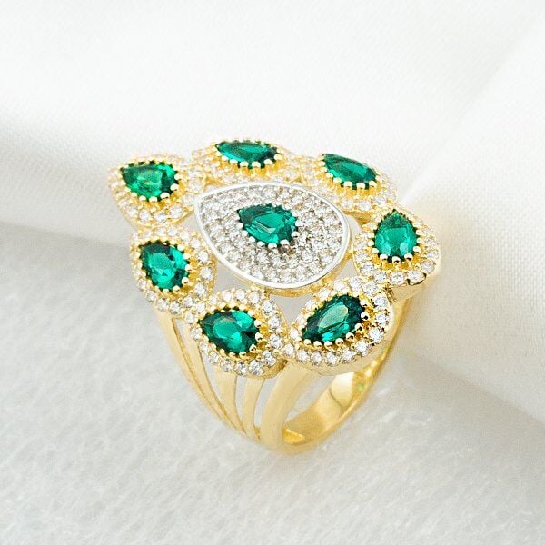 Damla Taşlı Hürrem 14 Ayar Altın Yüzük