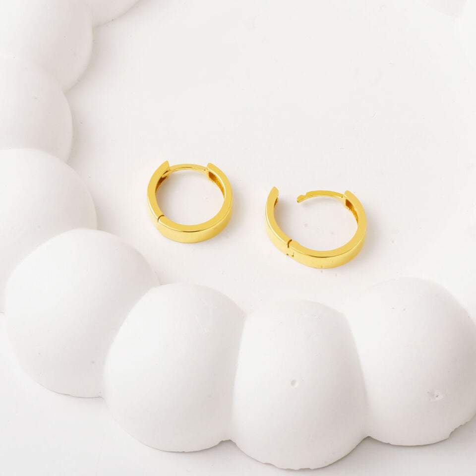 14 Ayar Altın Klasik Halka Küpe 1.8 cm. Çaplı