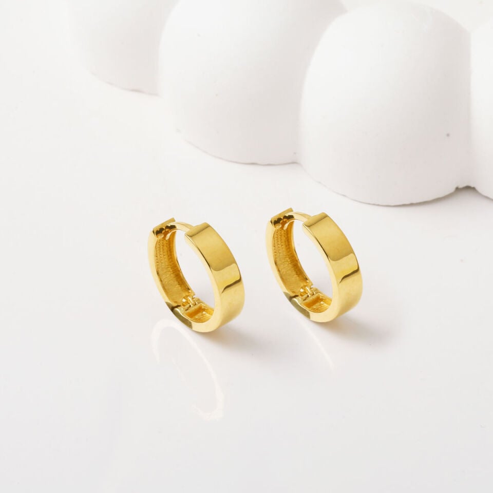 14 Ayar Altın Klasik Halka Küpe 1.8 cm. Çaplı