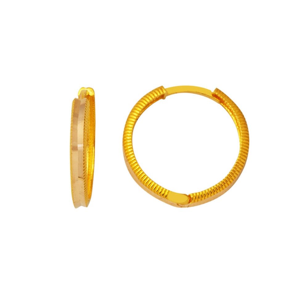 Ajda 14 Ayar Halka Altın Küpe 2 cm. Çaplı