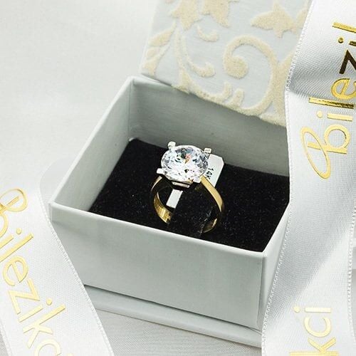 Mega 14 Ayar Tektaş Altın Yüzük