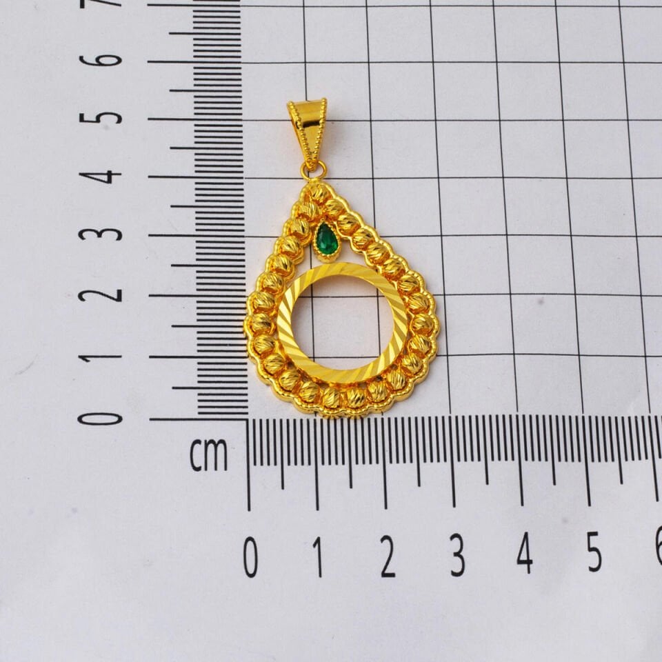 Çeyrek Takılabilen Dorikalı Kolye Ucu 14 Ayar