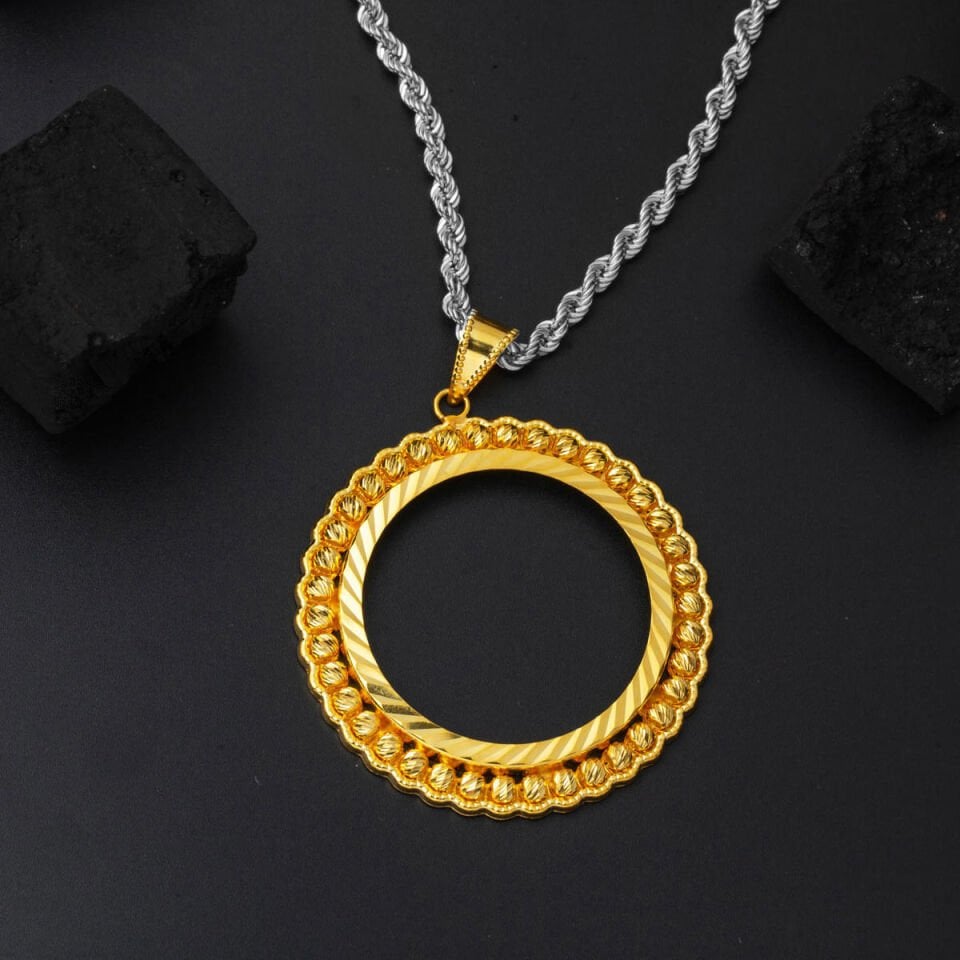 Tam Altınlık 14 Ayar Çerçeve Kolye Ucu