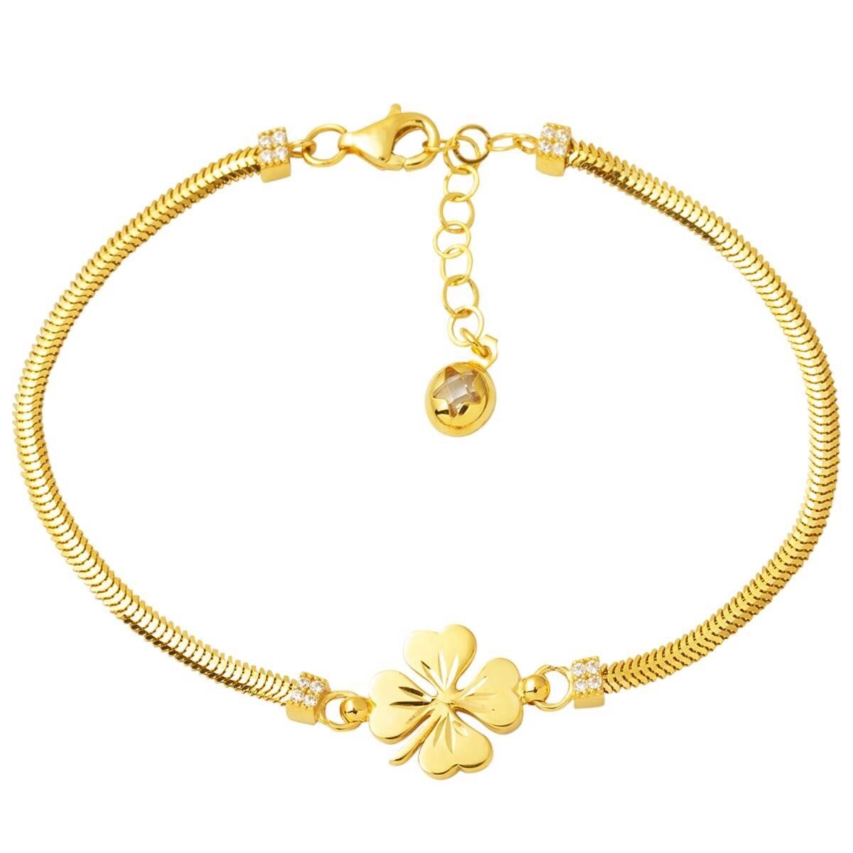 14 Ayar Altın Yonca Bileklik