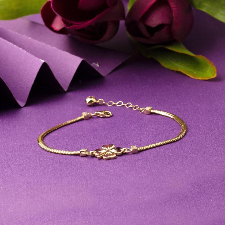 14 Ayar Altın Yonca Bileklik