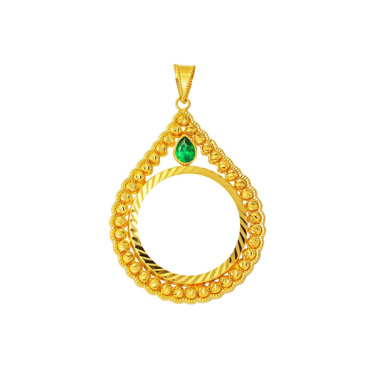 Tam Altınlık Damla Kolye Ucu 14 Ayar