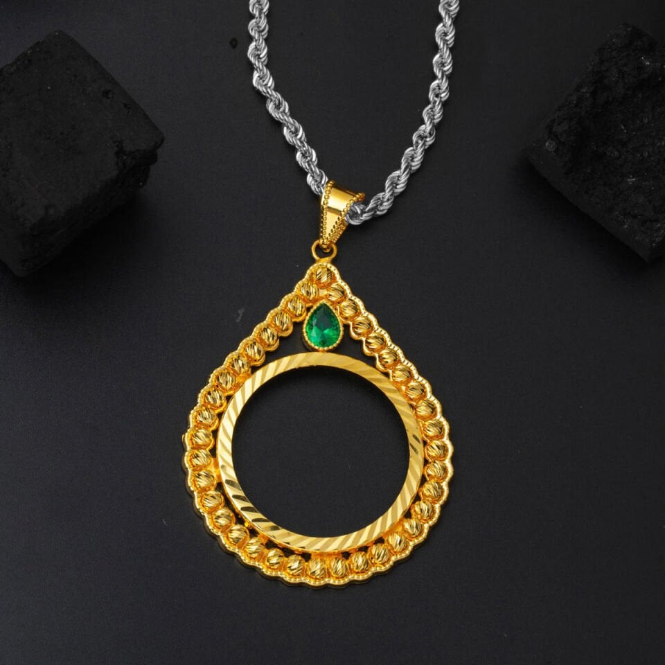 Tam Altınlık Damla Kolye Ucu 14 Ayar