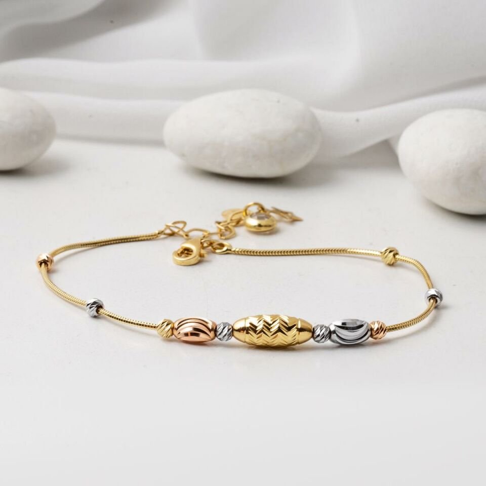 Pekin 14 Ayar Altın Moda Bileklik