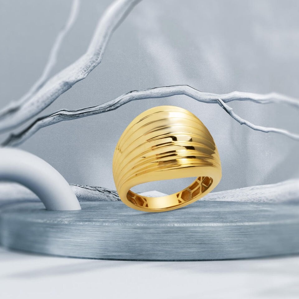 Şovalye 14 Ayar Taşsız Altın Yüzük