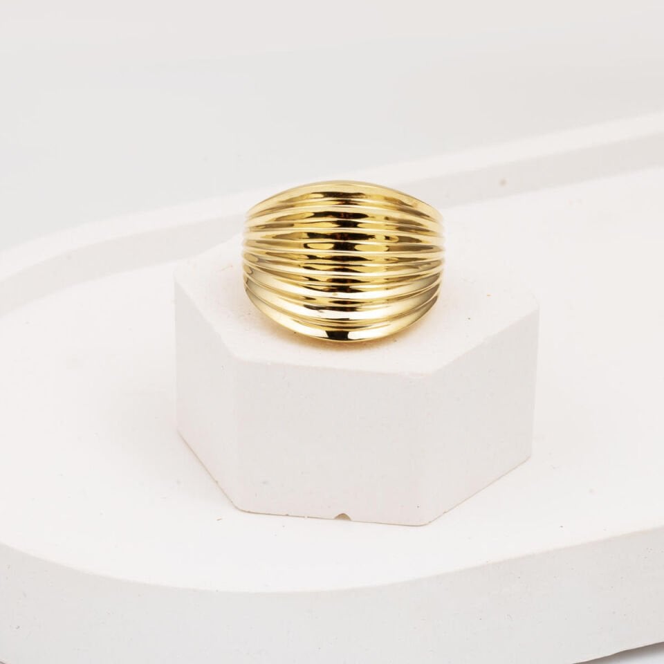 Şovalye 14 Ayar Taşsız Altın Yüzük