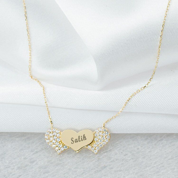 3 Kalpli 14 Ayar Altın Kolye