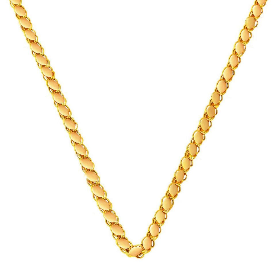 İnce Pullu Zincir Kolye 14 Ayar 55 cm.