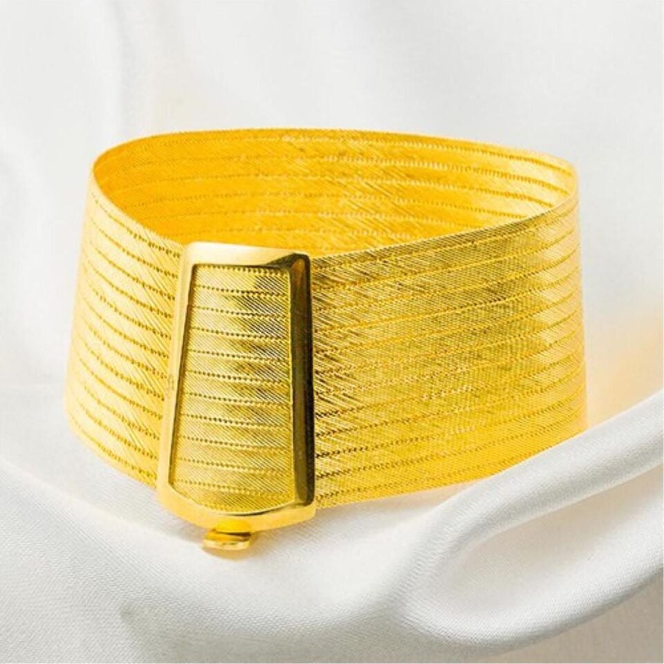 13 Sıralı Taşsız 14 Ayar Trabzon Hasır Bilezik