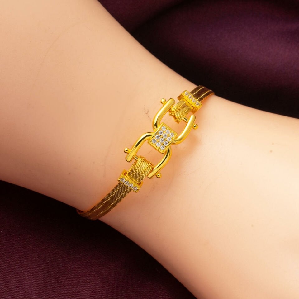 Modern Tasarım 14 Ayar Trabzon Hasır Altın Takı Seti