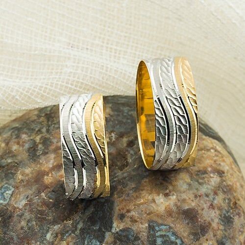 Taşsız 14 Ayar Evlilik Yüzüğü Takımı